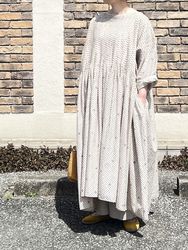 maison de SOIL/�᥾��ɥ����롡��80s VOILE SQUARE BLOCK PRINT MINI PINTUCK PULLOVER DRESS ������INMDS26082��[����̵��]