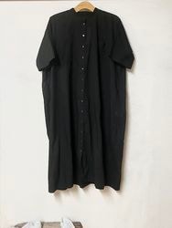 SOIL/�����롡 ��60s CAMBRIC PLAIN BANDED COLLAR BACK SIDE GATHERED DRESS������NSL26004�� [����̵��]��