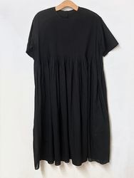 maison de SOIL/�᥾��ɥ����롡 ��80s ORGANIC COTTON VOILE CREW-NECK HALF/SLEEVE DRESS WITH MINI PINTUCK�� ����NMDS26243 [����̵��]