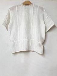 maison de SOIL/�᥾�� �� �����롡��80s POWER LOOM LINEN PLAIN LACE PINTUCK HALF/SLEEVE 2WAY SHIRT������NMDS26271��[����̵��]