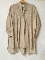 maison de soil �᥾��ɥ����롡�� 80s COTTON FLOWER BLOCK PRINT BANDED COLLAR MINI PINTUCK TUNIC ������INMDS26102  ��������̵����