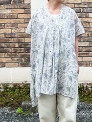 SOIL/�����롡  80s VOILE LEAF & FLOWER PRINT V-NECK FRENCH/SL TUNIC������NSL26064 [����̵��]���إ���å��ݥ����б���