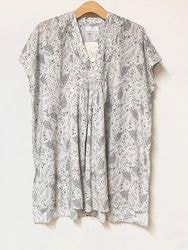 SOIL/�����롡  80s VOILE LEAF & FLOWER PRINT V-NECK FRENCH/SL TUNIC������NSL26064 [����̵��]���إ���å��ݥ����б���