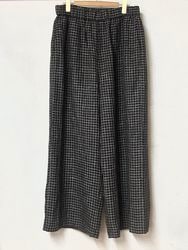 maison de SOIL /�᥾��ɥ����롡��  80s POWER LOOM LINEN CHECK WIDE PANTS������NMDS26285��������̵����