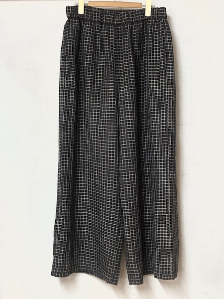 maison de SOIL /メゾンドソイル 80s POWER LOOM LINEN CHECK WIDE