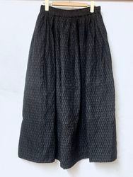 maison de soil /�᥾��ɥ����롡�� 80s VOILE LITTLE TREE BLOCK PRINT GATHERED SKIRT WITH LINING������INMDS26725��[����̵��]