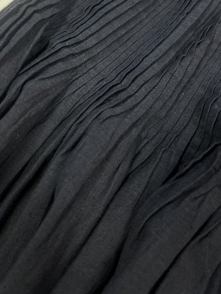 maison de soil /᥾ɥ롡HANDWOVEN HEAVY COTTON PLAIN FLARED SKIRT WITH PINTUCK	 INMDS25725[̵]