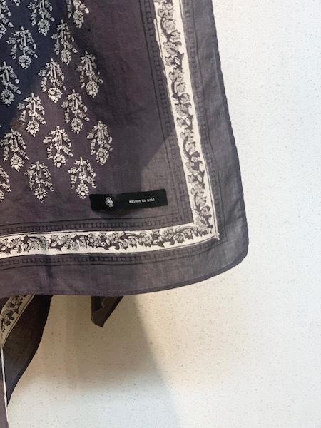 ١maison de SOIL/᥾ɥ롡FLOWER BLOCK PRINT STOLE NMDS21586ؤ椦ѥåб