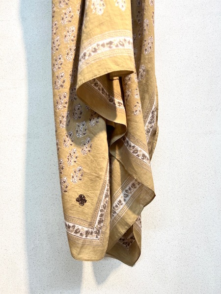 ١maison de SOIL/᥾ɥ롡FLOWER BLOCK PRINT STOLE NMDS21586ؤ椦ѥåб