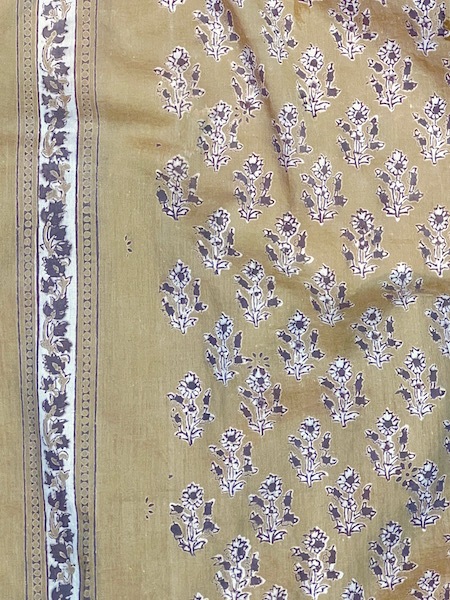 ١maison de SOIL/᥾ɥ롡FLOWER BLOCK PRINT STOLE NMDS21586ؤ椦ѥåб