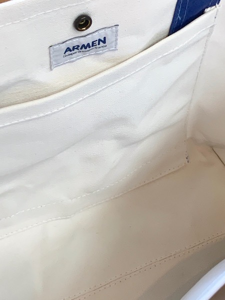 ARMEN/ 2WAY INSIDE DOUBLE POCKET COMBI SMALL TOTE BAGPNAM1471CB̵