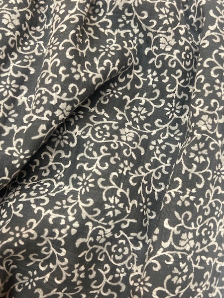 SALE��maison de soil/�᥾��ɥ����롡POWER LOOM COTTON DOBIE CHECK ARABESQUE SCREEN PRINT WRAP DRESS WITH PINTUCK����������INMDS25094
