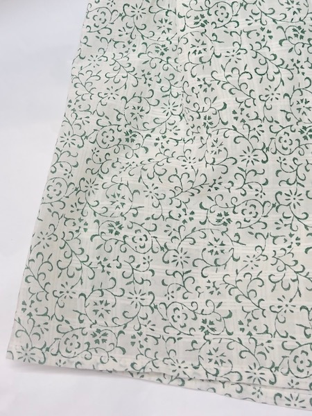 SALE��maison de soil/�᥾��ɥ����롡POWER LOOM COTTON DOBIE CHECK ARABESQUE SCREEN PRINT WRAP DRESS WITH PINTUCK����������INMDS25094