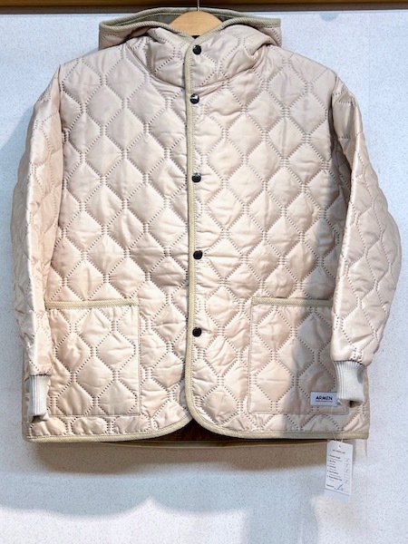 ARMEN/PLAIN POLYESTER x PLAIN POLYESTER HEAT QUILT  OVERSIZED HOODED JACKET WITH RIBBED CUFFNAM2153PP[̵]