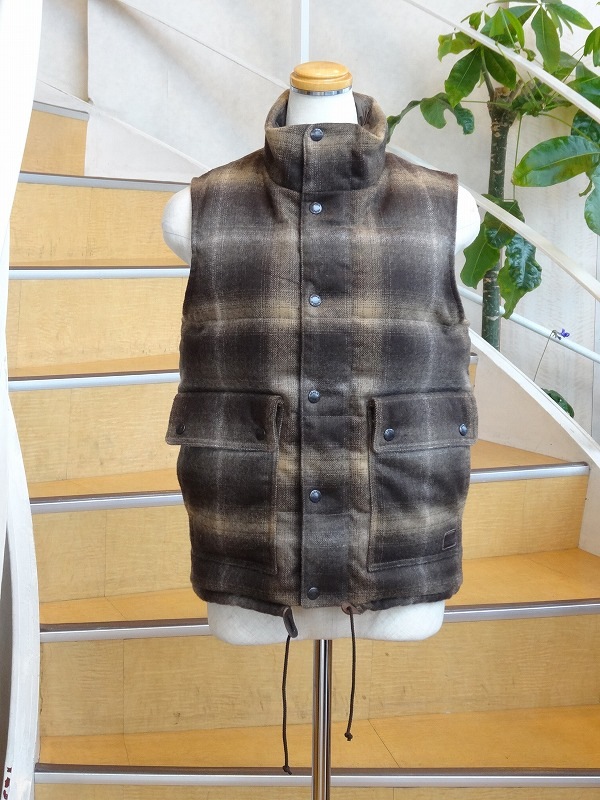 SALE ARMEN/WOOL DOWN FRONT ZIPSNAP HIGH-NECK VEST[̵]