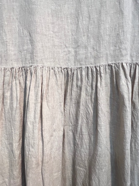 ARMEN/LINEN PLAIN  BOAT NECK S/SL ONE-PIECE (OVER DYE)NAM1632LP̵