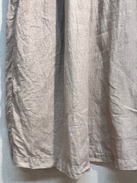 ARMEN/LINEN PLAIN  BOAT NECK S/SL ONE-PIECE (OVER DYE)NAM1632LP̵