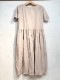 ARMEN/LINEN PLAIN  BOAT NECK S/SL ONE-PIECE (OVER DYE)NAM1632LP̵