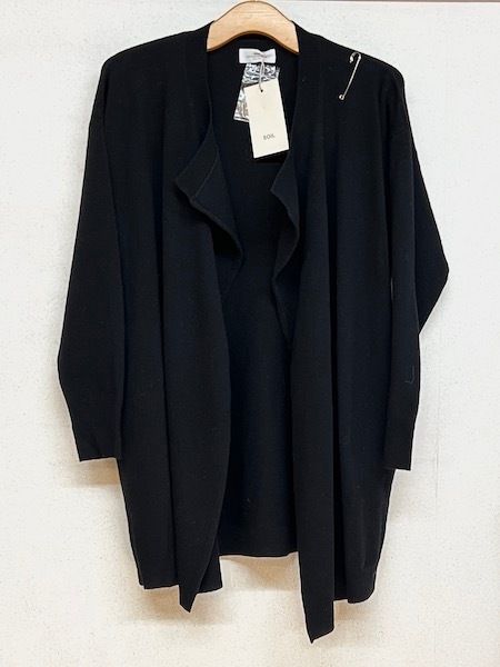 SOIL/   12GG 1PLY PLAIN STITCH WOOL/NYLON LONG CARDIGANGNSL24532 [̵]