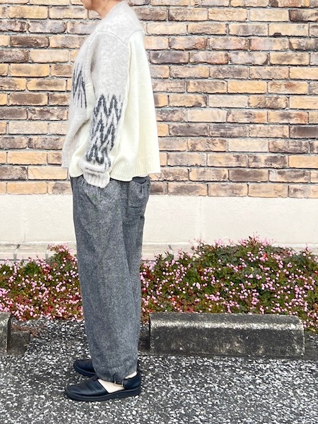 つぐたん TANG/タング コットンリネン先染ツイル起毛イージーパンツ（製品洗い