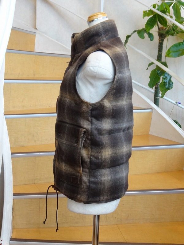 SALE ARMEN/WOOL DOWN FRONT ZIPSNAP HIGH-NECK VEST[̵]