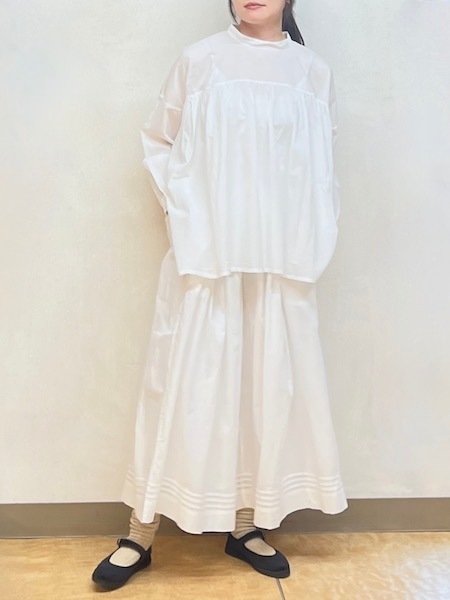 SOIL/롡60s CAMBRIC PLAIN BACK OPENING STAND COLLAR SHIRT2NSL25562̵ ؤ椦ѥåб