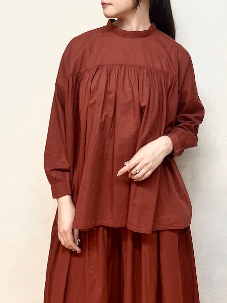 SOIL/롡60s CAMBRIC PLAIN BACK OPENING STAND COLLAR SHIRT2NSL25562̵ ؤ椦ѥåб