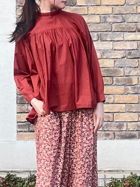 SOIL/롡60s CAMBRIC PLAIN BACK OPENING STAND COLLAR SHIRT2NSL25562̵ ؤ椦ѥåб