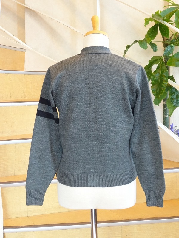 SALE EASY KNIT˥åȡKIDS CARDIGAN W/LIFT SLEEVE STRIPED W/BUTTONS AND POCKETS WITH EMBLEM