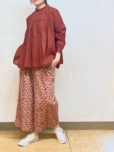 SOIL/롡COTTON SLUB SMALL FLOWER PRINT WIDE EASY PANTSNSL25575[̵]ؤ椦ѥåб