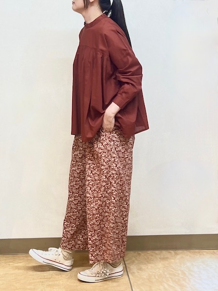 SOIL/롡COTTON SLUB SMALL FLOWER PRINT WIDE EASY PANTSNSL25575[̵]ؤ椦ѥåб