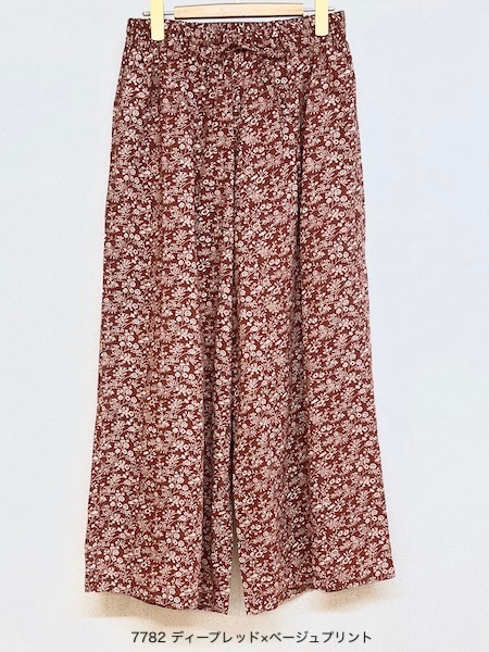 SOIL/롡COTTON SLUB SMALL FLOWER PRINT WIDE EASY PANTSNSL25575[̵]ؤ椦ѥåб