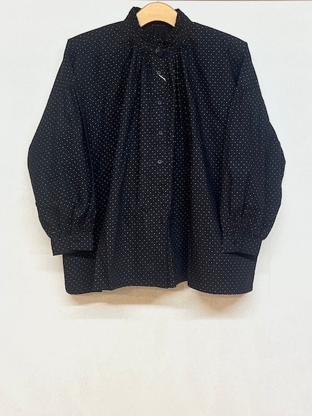 SOIL/롡  40s POPLIN DOT PRINT FRILL COLLAR SHIRT NSL25533̵ϡؤ椦ѥåб١