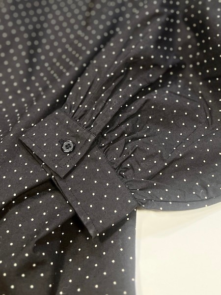 SOIL/롡  40s POPLIN DOT PRINT FRILL COLLAR SHIRT NSL25533̵ϡؤ椦ѥåб١