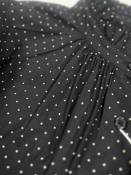 SOIL/롡  40s POPLIN DOT PRINT FRILL COLLAR SHIRT NSL25533̵ϡؤ椦ѥåб١