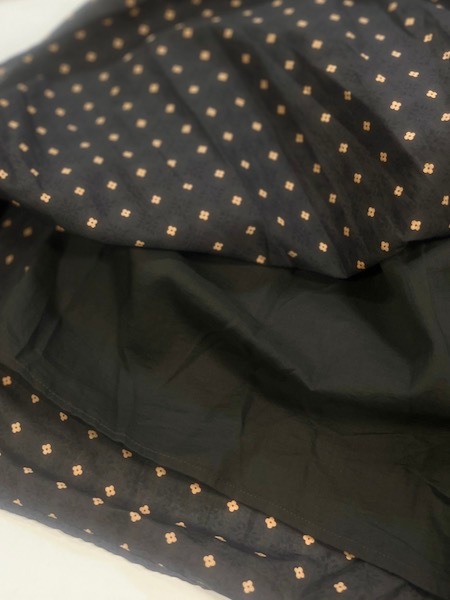 maison de soil /᥾ɥ롡80s COTTON VOILE CONTRAST FLOWER HAND SCREEN PRINT FLARED SKIRT WITH MINI PINTUCKINMDS25774[̵]