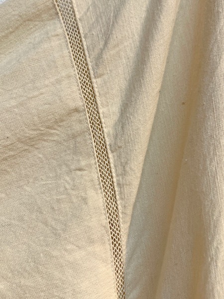 SALE maison de SOIL/᥾ɥ롡HEAVY COTTON KHADI WITH SELVAGE NECK GATHERED MAXI SHIRT DRESS WITH BELTINMDS20723[̵]