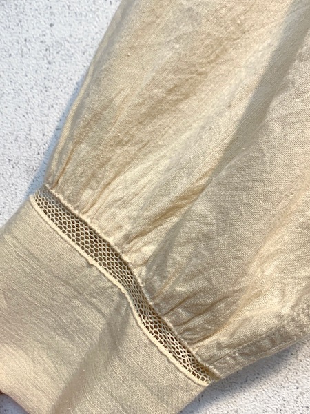 SALE maison de SOIL/᥾ɥ롡HEAVY COTTON KHADI WITH SELVAGE NECK GATHERED MAXI SHIRT DRESS WITH BELTINMDS20723[̵]