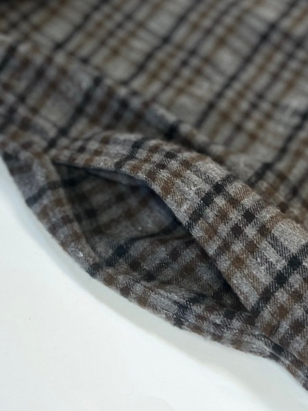 HTS/ƥCOTTON CHECK OVERDYE ONE-UP COLLAR LONG SHIRT2INHT2562CKD[̵]