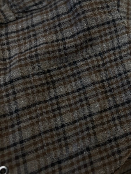 HTS/ƥCOTTON CHECK OVERDYE ONE-UP COLLAR LONG SHIRT2INHT2562CKD[̵]