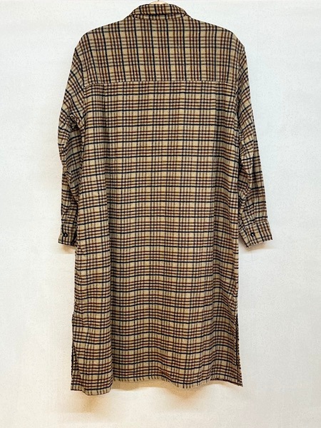 HTS/ƥCOTTON CHECK OVERDYE ONE-UP COLLAR LONG SHIRT2INHT2562CKD[̵]