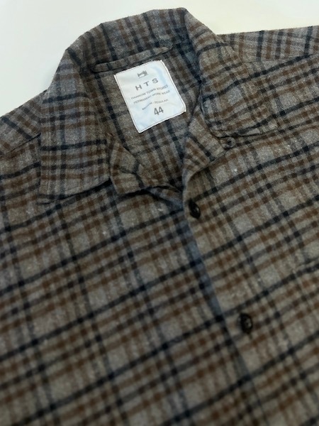 HTS/ƥCOTTON CHECK OVERDYE ONE-UP COLLAR LONG SHIRT2INHT2562CKD[̵]