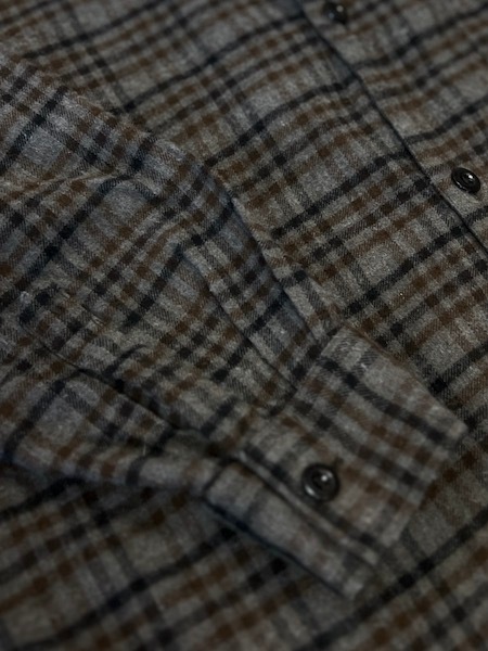 HTS/ƥCOTTON CHECK OVERDYE ONE-UP COLLAR LONG SHIRT2INHT2562CKD[̵]
