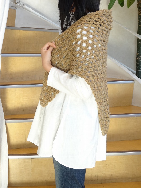 KANATA���ʥ���3PLY CABLE CROCHET TRIANGLE SCARF��������̵����