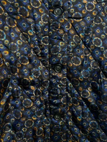 SALEmaison de SOIL/᥾ɥ롡 PADDED SILK PRINT C-NECK FRONT BUTTON COATNMDS23541P  [̵]