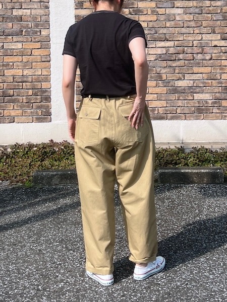 HTS/エイチティエス COTTON/LINEN KERSEY BAKER PANTS ・ GNHT2451CL