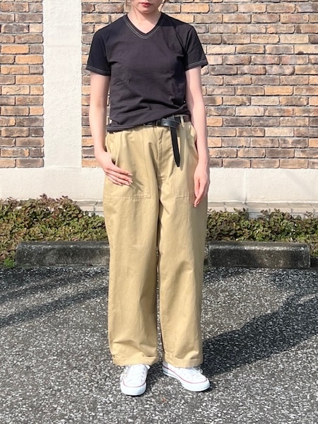 HTS/エイチティエス COTTON/LINEN KERSEY BAKER PANTS ・ GNHT2451CL