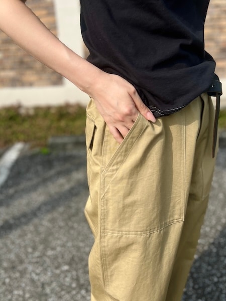 HTS/エイチティエス COTTON/LINEN KERSEY BAKER PANTS ・ GNHT2451CL