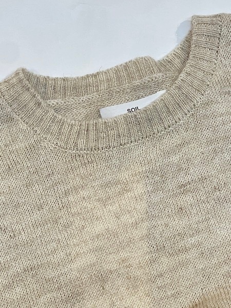 SALE SOIL/  7GG 1PLY SHETLAND WOOL/LINEN CREW-NECK VEST WITH SIDE TAPE2GNSL24522 [̵]椦ѥåб