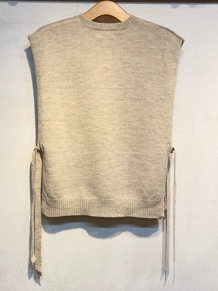 SALE SOIL/  7GG 1PLY SHETLAND WOOL/LINEN CREW-NECK VEST WITH SIDE TAPE2GNSL24522 [̵]椦ѥåб